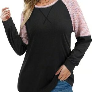Women's Fall Casual Sweatshirt Crewneck Long Sleeve Shirts Loose